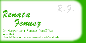 renata fenusz business card